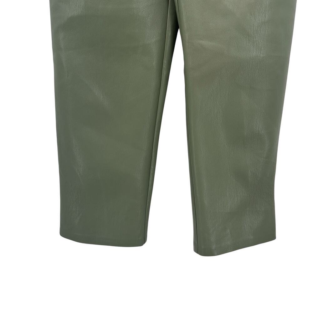 Aritzia Wilfred The Melina Pants Vegan Leather Cropped Sage Green Size‎ 00 - Picture 4 of 10